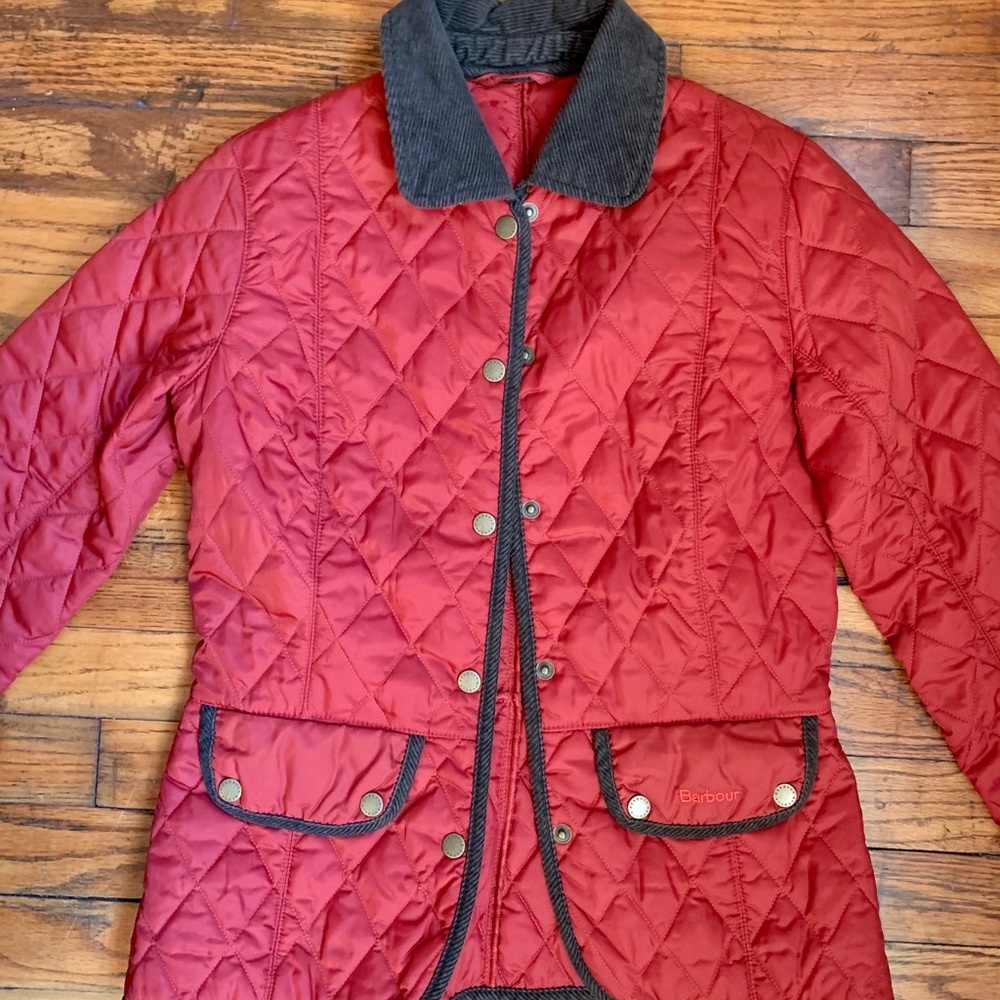 Red Quilted Barbour Jacket